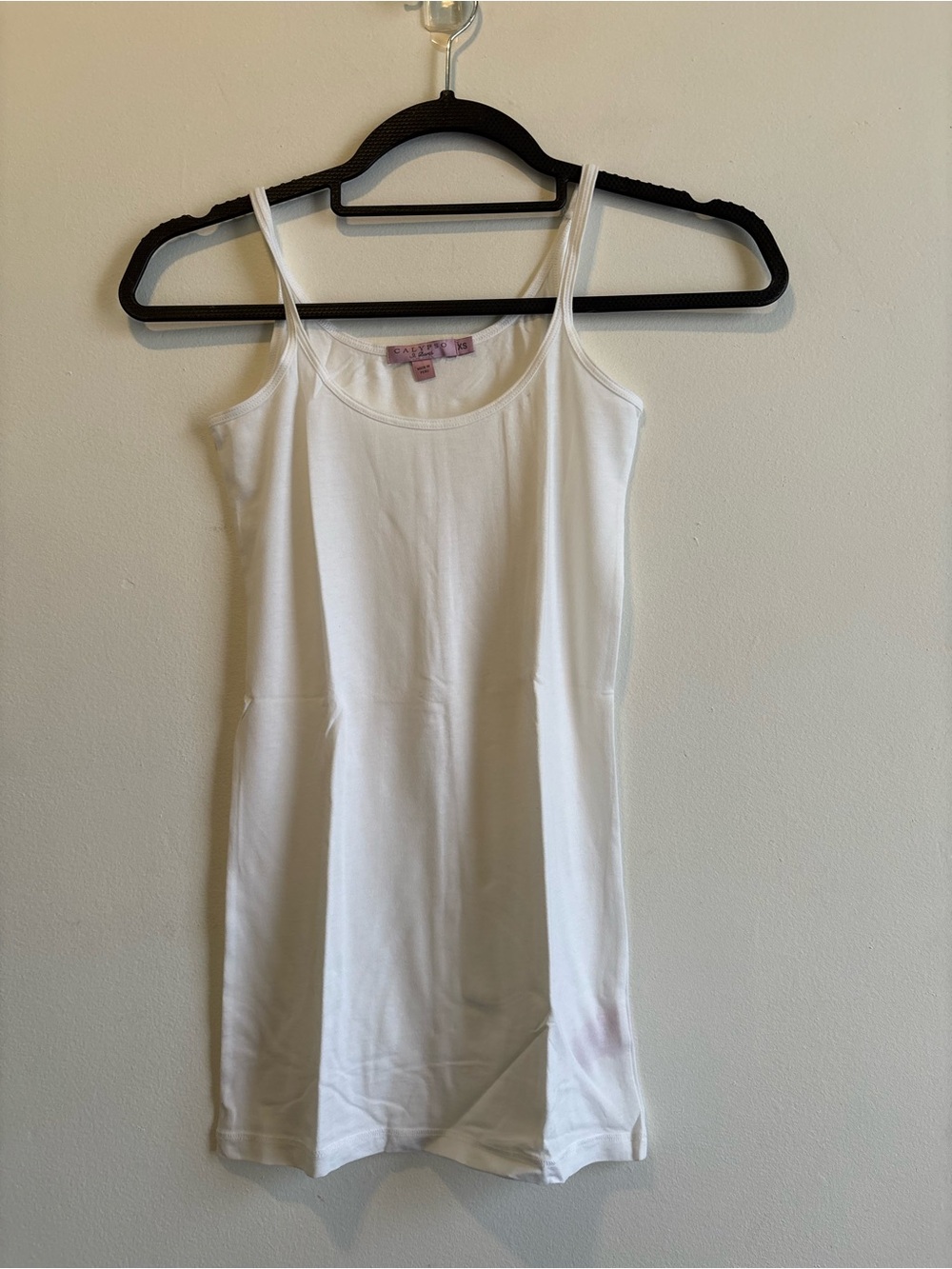 Calypso St. Barth White Slim Slip Tank with Spaghetti Straps